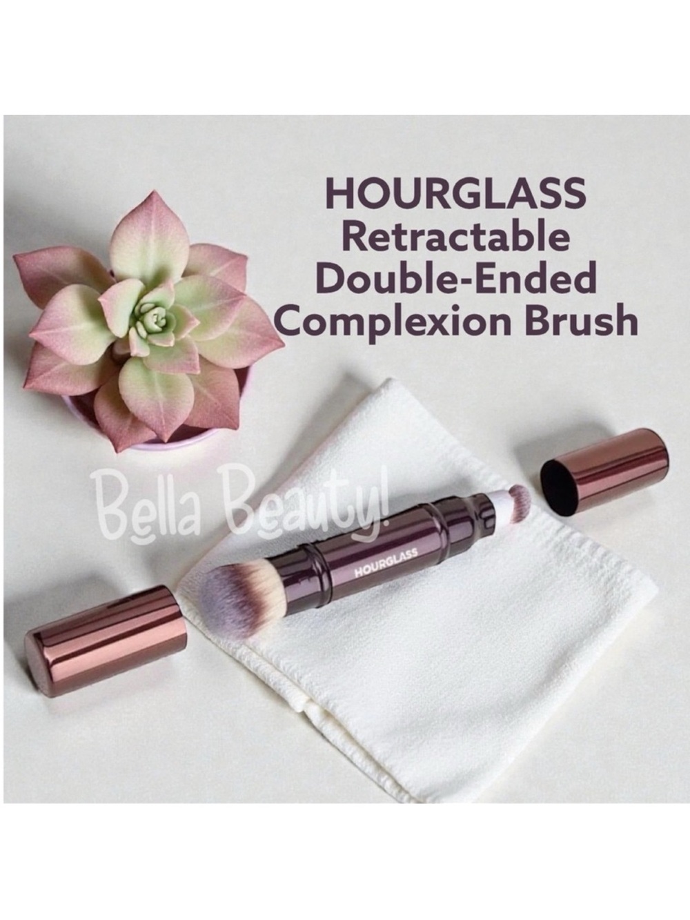 Hourglass Retractable Double-Ended Complexion Brush     ~NEW~  No Box